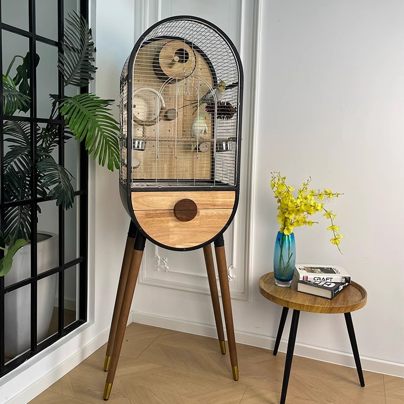 Doğal Çelik Ahşap Kuş Kafesi Çıkarılabilir Villa Parrot Üreme Kafesleri Doğal Çelik Ahşap Kuş Kafesi Çıkarılabilir Villa Parrot Üreme Kafesleri