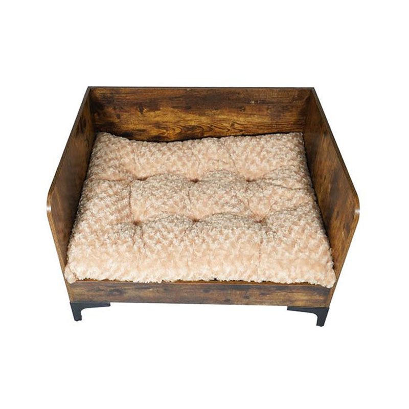 Çerçeveli modern kapalı ahşap yükseltilmiş köpek yatağı Çerçeveli modern kapalı ahşap yükseltilmiş köpek yatağı