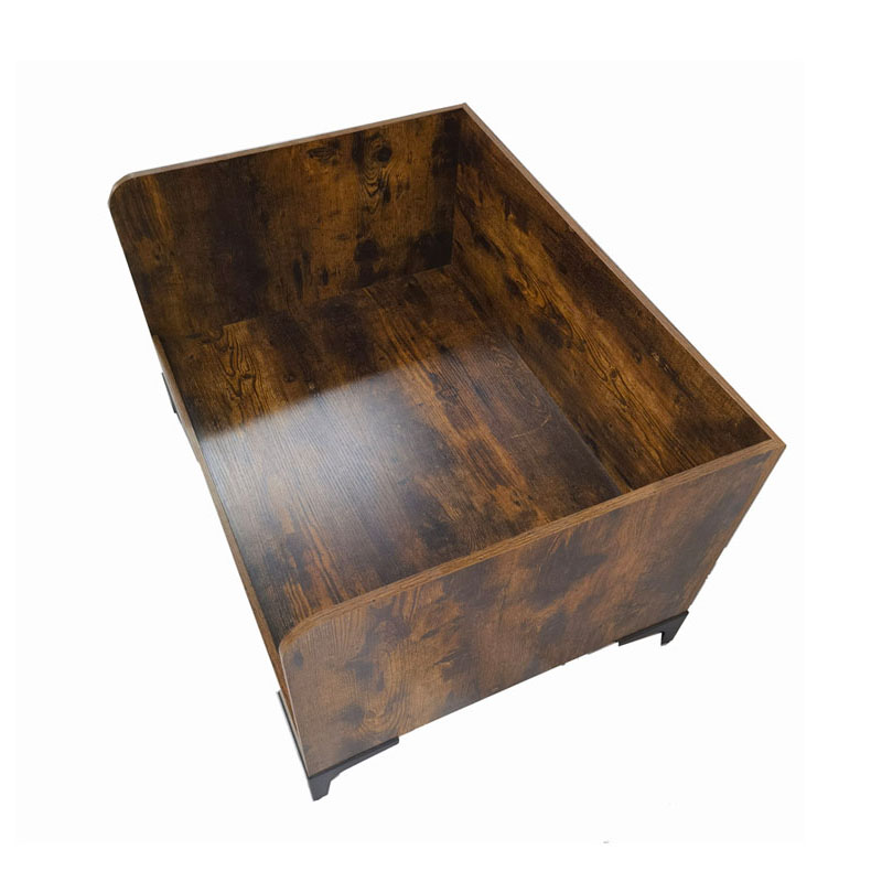 Çerçeveli modern kapalı ahşap yükseltilmiş köpek yatağı Çerçeveli modern kapalı ahşap yükseltilmiş köpek yatağı