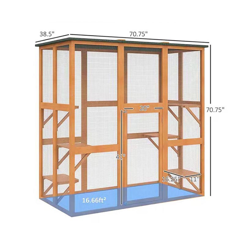 Açık ahşap kedi evi su geçirmez kedi kafes villa Açık ahşap kedi evi su geçirmez kedi kafes villa