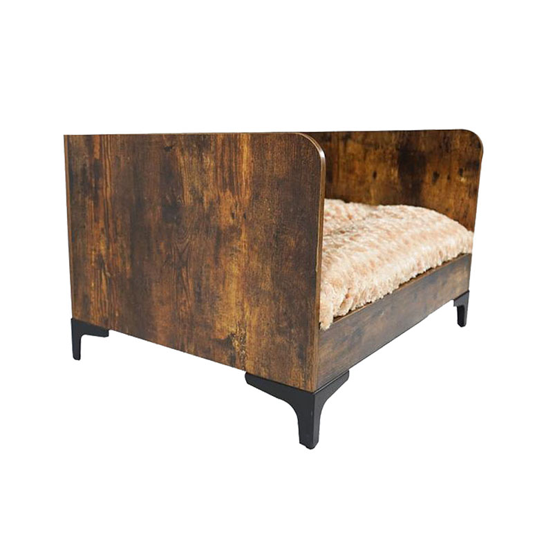 Çerçeveli modern kapalı ahşap yükseltilmiş köpek yatağı Çerçeveli modern kapalı ahşap yükseltilmiş köpek yatağı