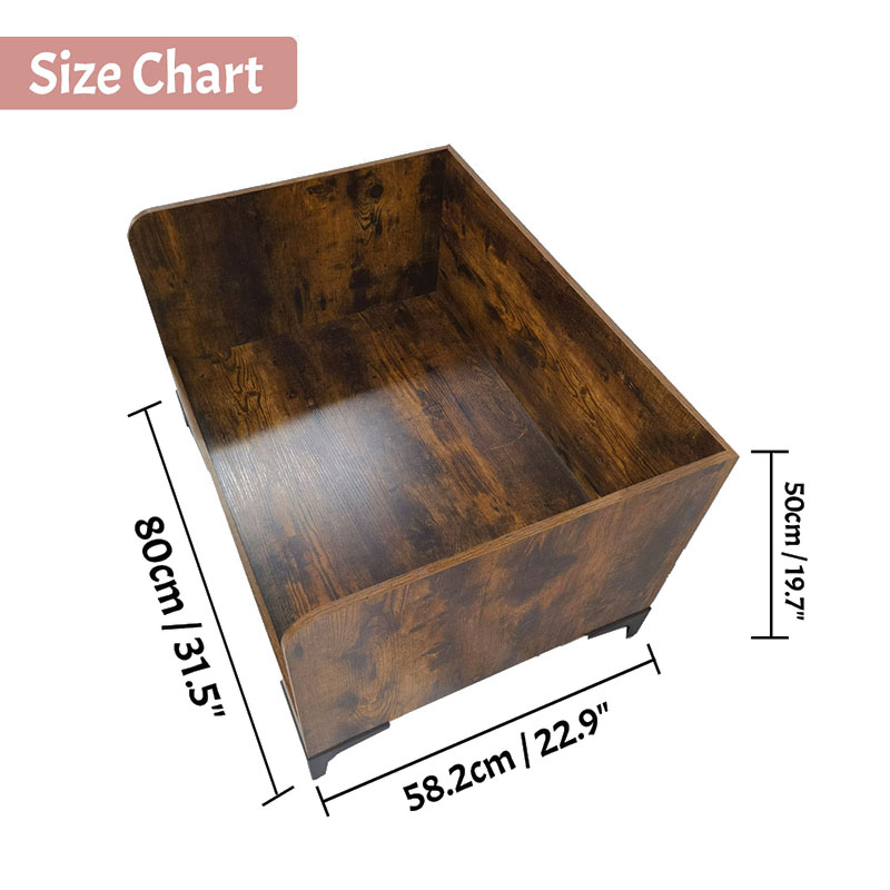 Çerçeveli modern kapalı ahşap yükseltilmiş köpek yatağı Çerçeveli modern kapalı ahşap yükseltilmiş köpek yatağı