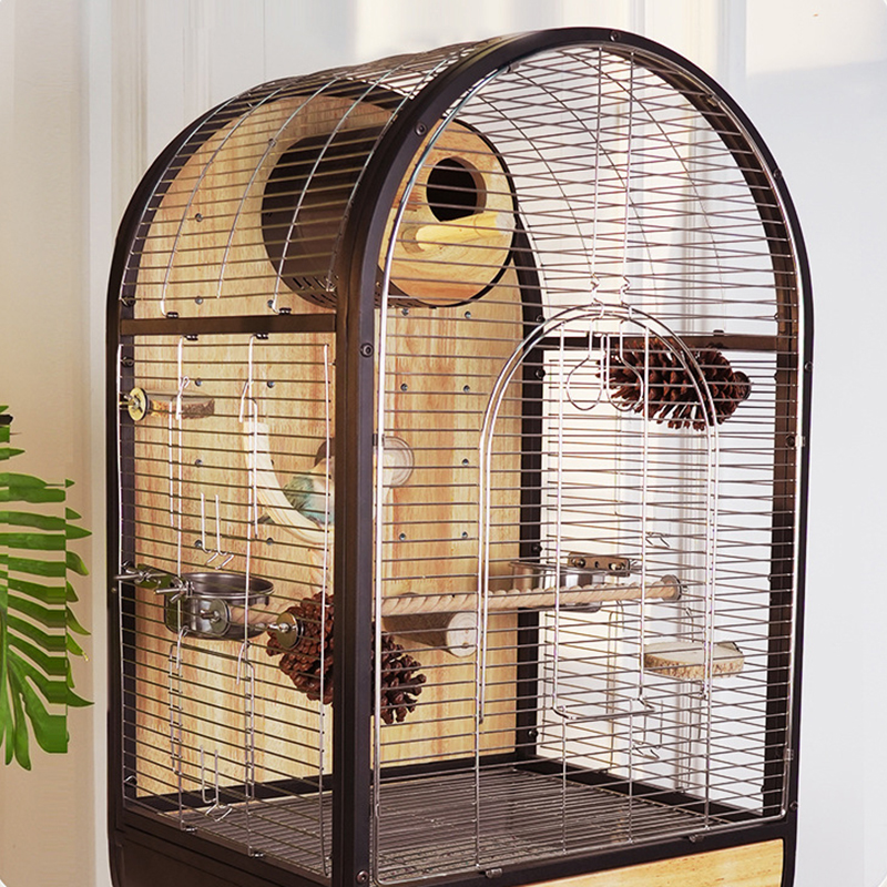 Doğal Çelik Ahşap Kuş Kafesi Çıkarılabilir Villa Parrot Üreme Kafesleri Doğal Çelik Ahşap Kuş Kafesi Çıkarılabilir Villa Parrot Üreme Kafesleri