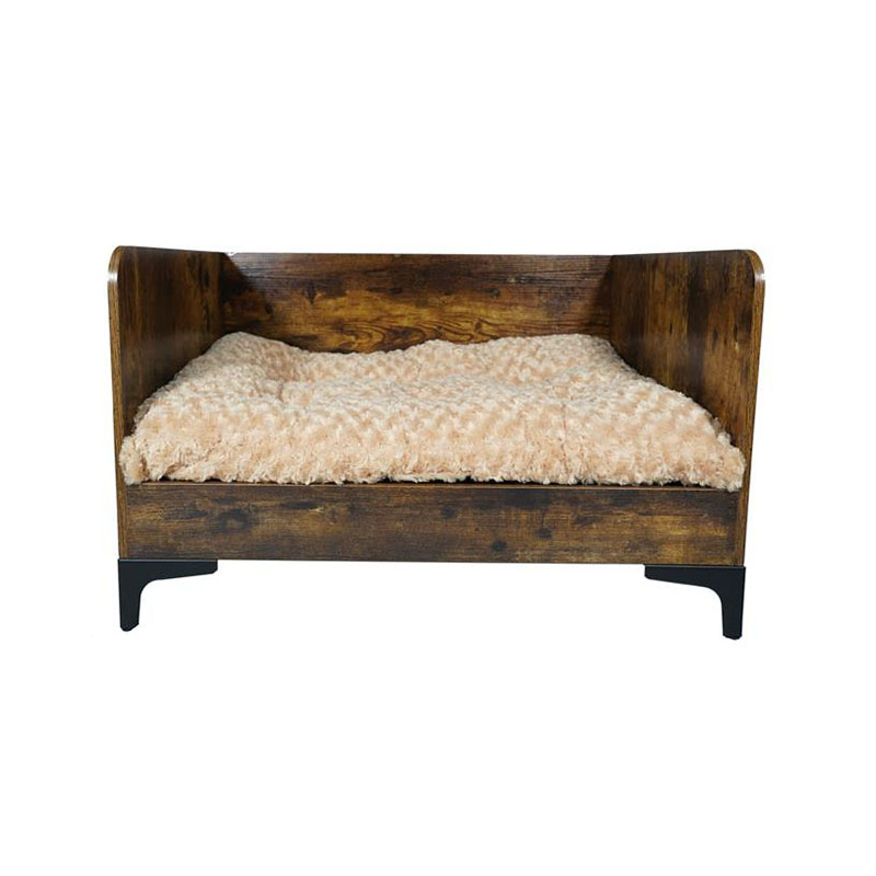 Çerçeveli modern kapalı ahşap yükseltilmiş köpek yatağı Çerçeveli modern kapalı ahşap yükseltilmiş köpek yatağı