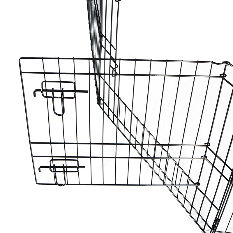 Üst kapalı ve alt ped ile 8 panel katlanabilir tel metal köpek oyun parkı Üst kapalı ve alt ped ile 8 panel katlanabilir tel metal köpek oyun parkı