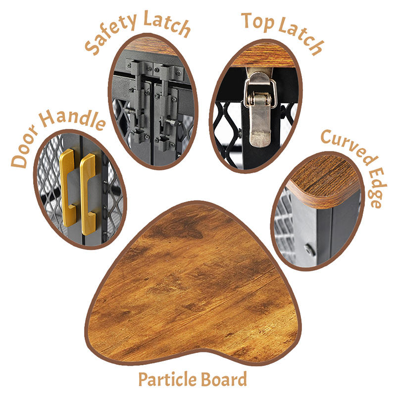 Açık üst ağır hizmet tipi ahşap mobilya tarzı köpek kafesi Açık üst ağır hizmet tipi ahşap mobilya tarzı köpek kafesi