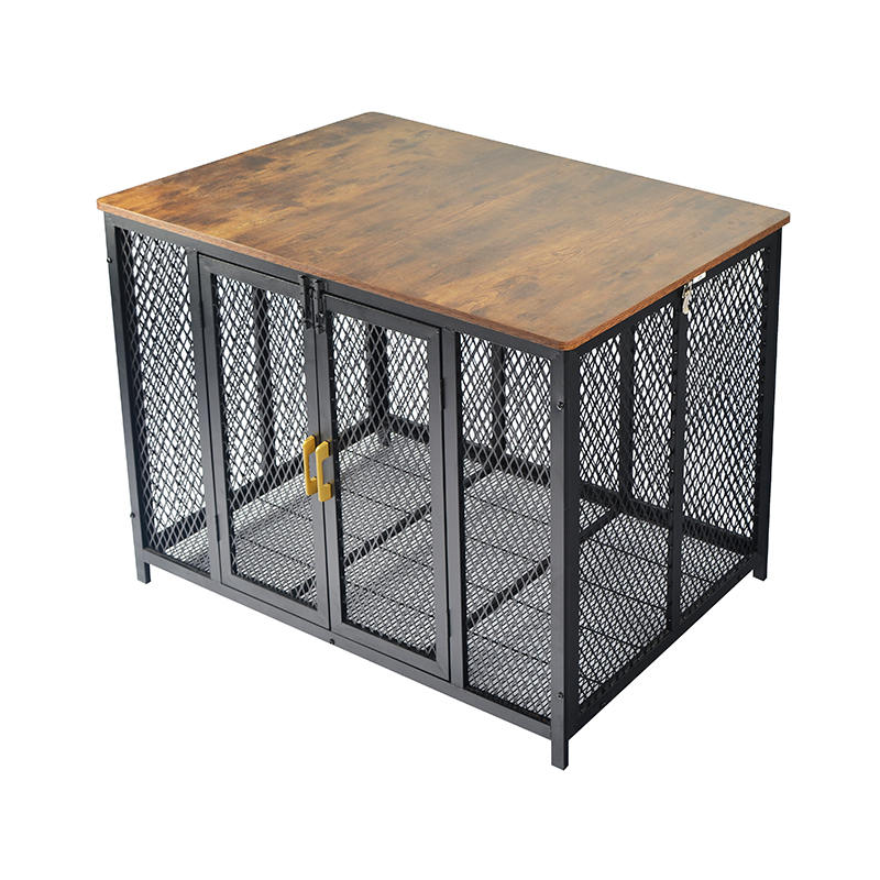 Açık üst ağır hizmet tipi ahşap mobilya tarzı köpek kafesi Açık üst ağır hizmet tipi ahşap mobilya tarzı köpek kafesi