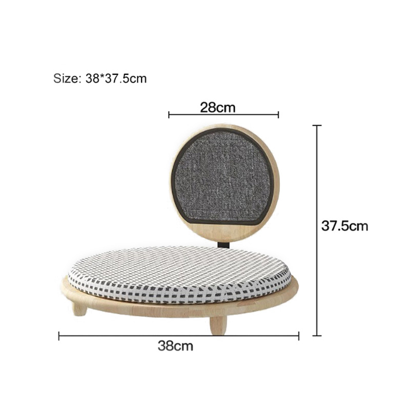 Kırıklama tahtası ile masif ahşap rahat kedi yatak yuvası Kırıklama tahtası ile masif ahşap rahat kedi yatak yuvası