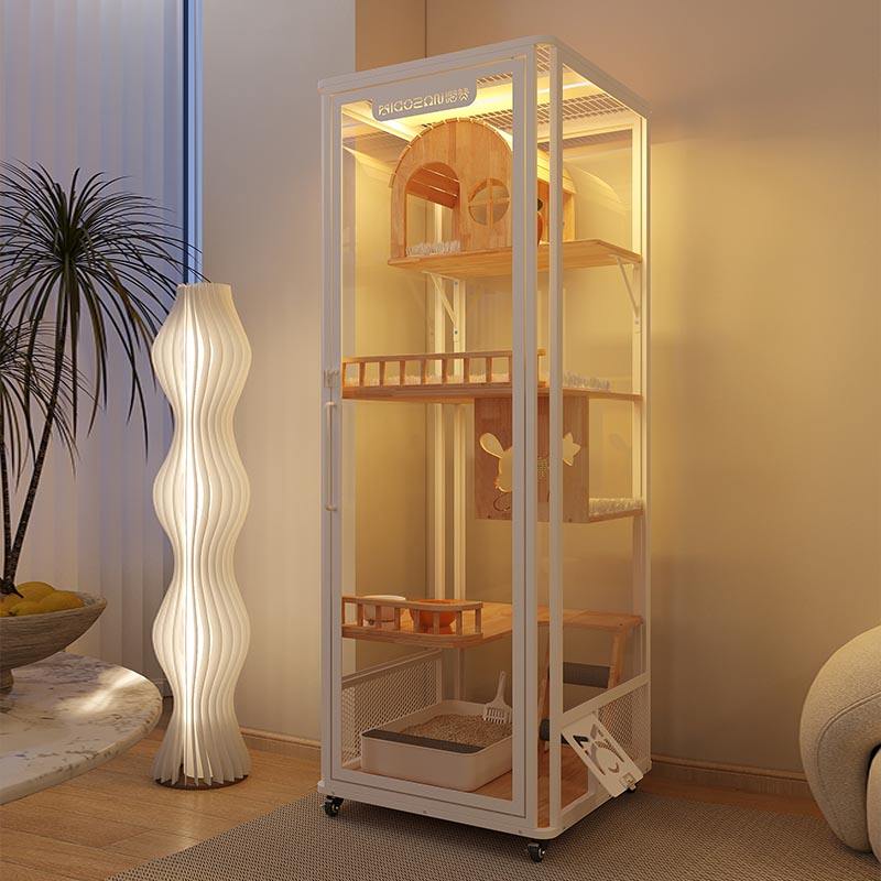 Kapalı panoramik kule otel ahşap villa büyük kedi kafesi muhafaza kabini Kapalı panoramik kule otel ahşap villa büyük kedi kafesi muhafaza kabini