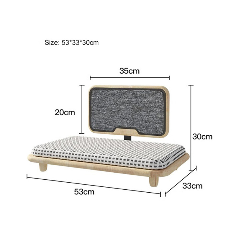 Kırıklama tahtası ile masif ahşap rahat kedi yatak yuvası Kırıklama tahtası ile masif ahşap rahat kedi yatak yuvası
