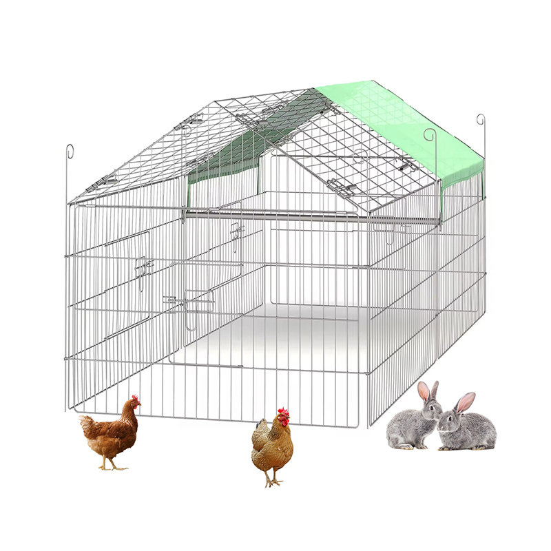UV örtüsü ile açık katlanabilir kümes hayvanları çit tel tavuk kümesi UV örtüsü ile açık katlanabilir kümes hayvanları çit tel tavuk kümesi