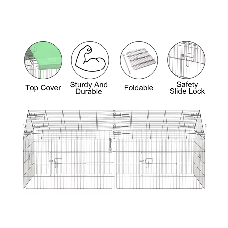 UV örtüsü ile açık katlanabilir kümes hayvanları çit tel tavuk kümesi UV örtüsü ile açık katlanabilir kümes hayvanları çit tel tavuk kümesi