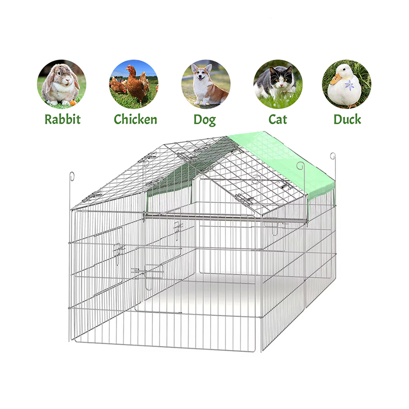 UV örtüsü ile açık katlanabilir kümes hayvanları çit tel tavuk kümesi UV örtüsü ile açık katlanabilir kümes hayvanları çit tel tavuk kümesi