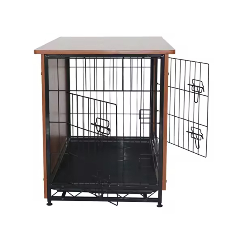 Kapalı büyük ahşap metal mobilya tarzı köpek sandığı Kapalı büyük ahşap metal mobilya tarzı köpek sandığı