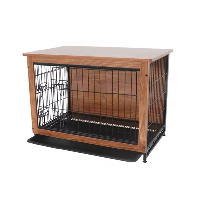 Kapalı büyük ahşap metal mobilya tarzı köpek sandığı Kapalı büyük ahşap metal mobilya tarzı köpek sandığı