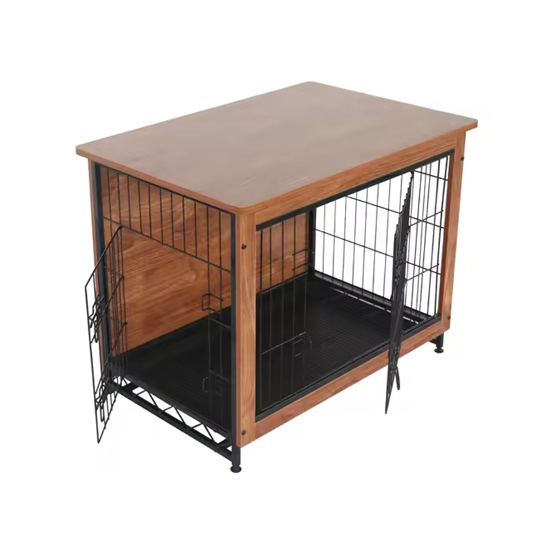 Kapalı büyük ahşap metal mobilya tarzı köpek sandığı Kapalı büyük ahşap metal mobilya tarzı köpek sandığı