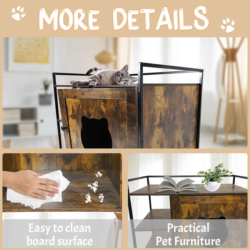 Depolama rafı çöp dolabı ile mobilya tarzı kediler kafes Depolama rafı çöp dolabı ile mobilya tarzı kediler kafes