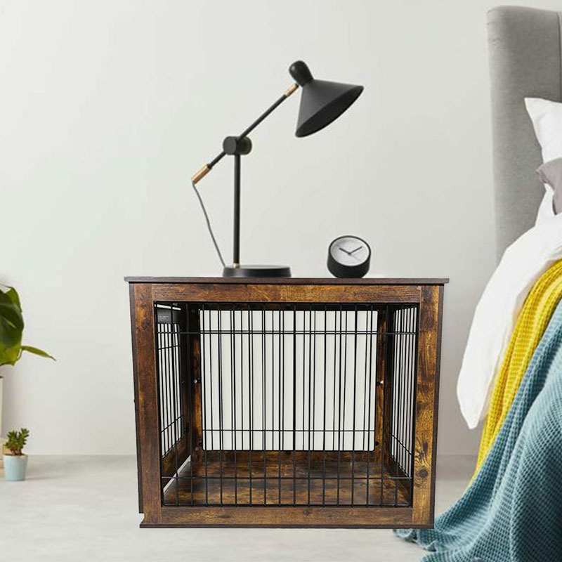 Kapalı ahşap köpek kulübesi mobilya tarzı köpek kafesi Kapalı ahşap köpek kulübesi mobilya tarzı köpek kafesi