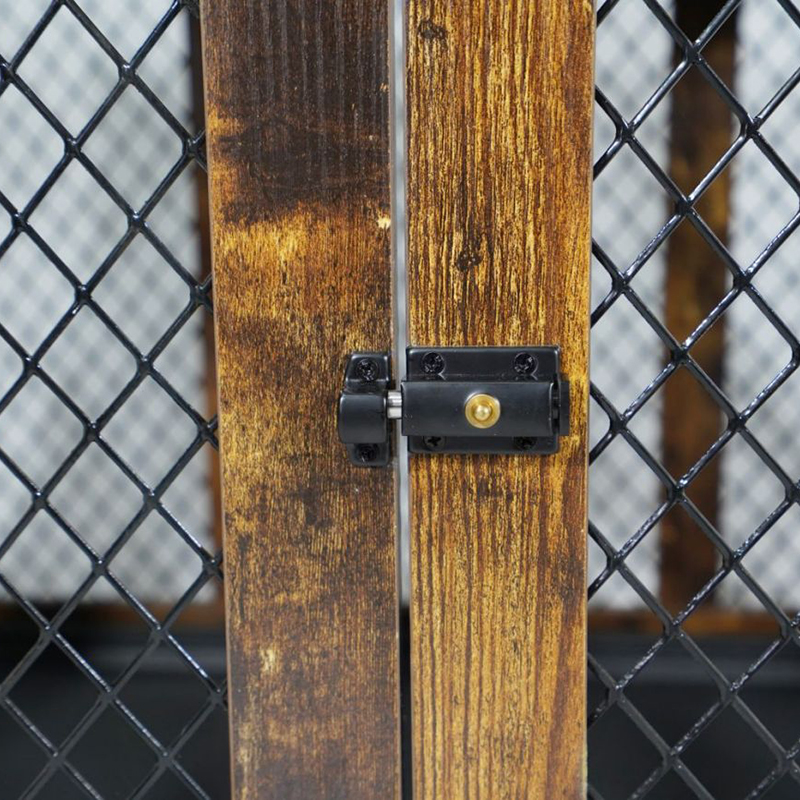 Kapalı mobilya tarzı ahşap metal büyük köpek kafesleri Kapalı mobilya tarzı ahşap metal büyük köpek kafesleri