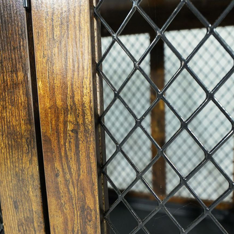 Kapalı mobilya tarzı ahşap metal büyük köpek kafesleri Kapalı mobilya tarzı ahşap metal büyük köpek kafesleri