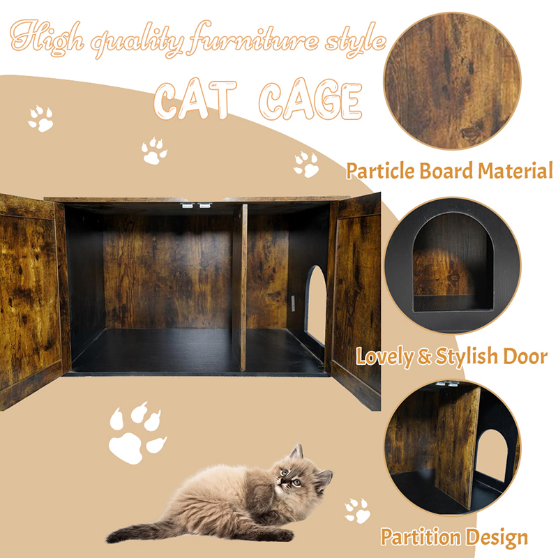 İç Mekan Mobilya Kedileri Kafesli Çöp Kabini ile Kafes İç Mekan Mobilya Kedileri Kafesli Çöp Kabini ile Kafes