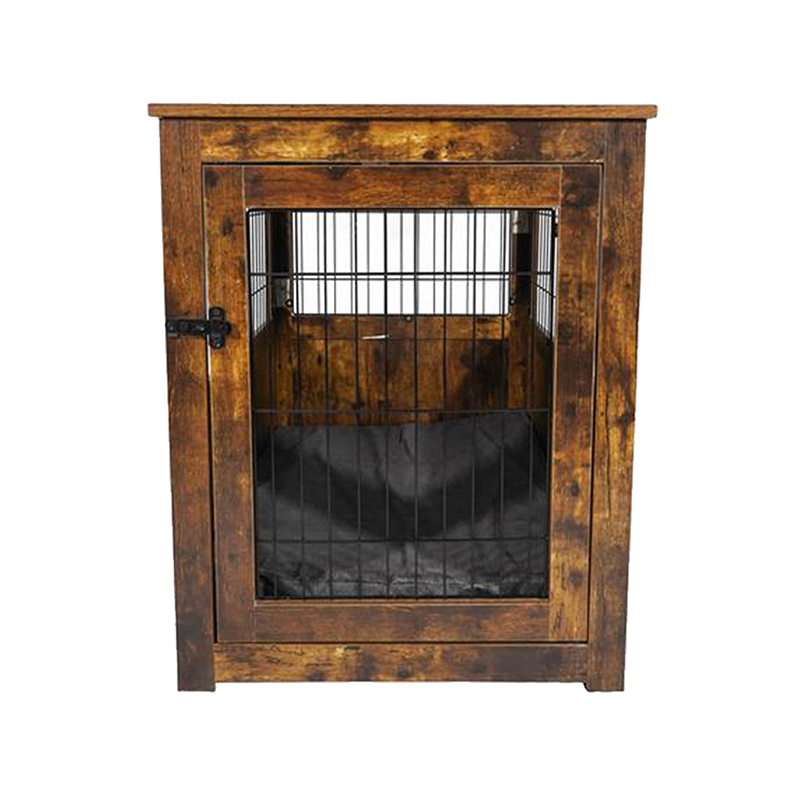 Küçük hayvanlar için mobilya tarzı ahşap metal köpek kafesi Küçük hayvanlar için mobilya tarzı ahşap metal köpek kafesi