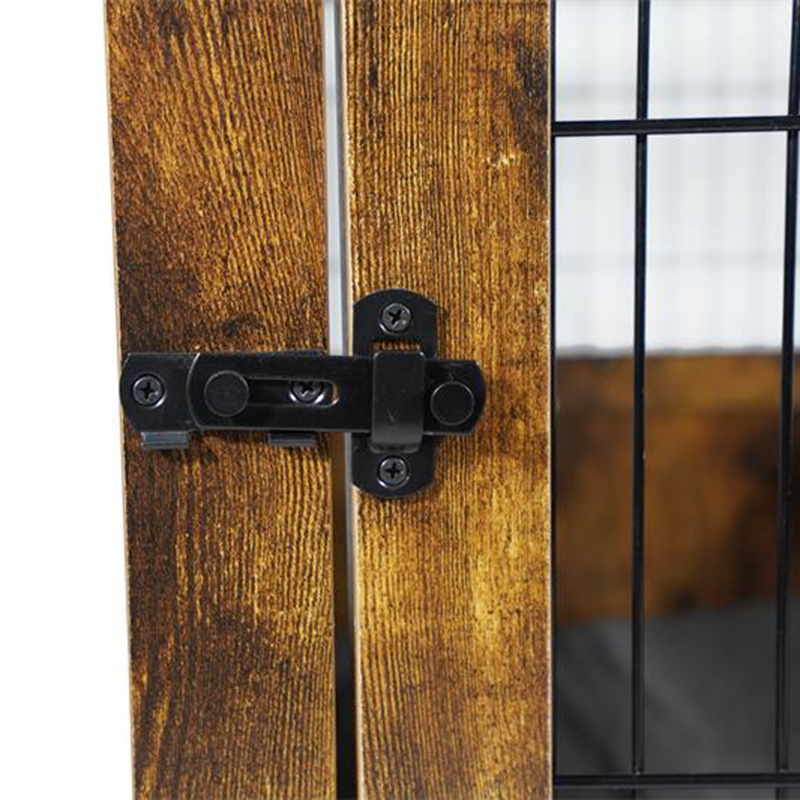 Küçük hayvanlar için mobilya tarzı ahşap metal köpek kafesi Küçük hayvanlar için mobilya tarzı ahşap metal köpek kafesi