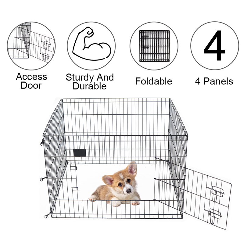 4 panel Katlanabilir tel metal köpek oyun parkı 4 panel Katlanabilir tel metal köpek oyun parkı